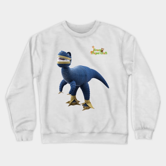 T-Rex Crewneck Sweatshirt by CrazyPaperCraft